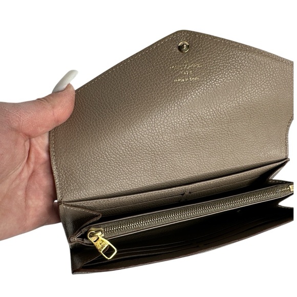 Louis Vuitton Monogram Empreinte Leather Sarah Wallet in Neutral - Picture 7 of 15